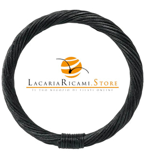 MANICO Tondo Intrecciato in Rattan 12,5 Cm - Colore: NERO - by LacariaRicami.Store
