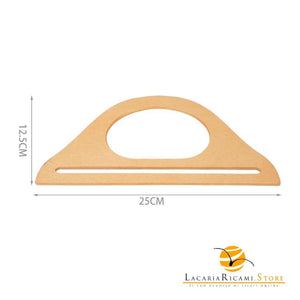 MANICI In Legno 25x12,5 Cm Per Borse - Colore: - by LacariaRicami.Store