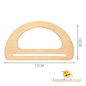 MANICI In Legno a D - 17x10 Cm - Colore: - by LacariaRicami.Store
