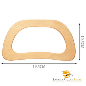 Manici In Legno 19,5x10,5 Cm per Borse - Colore: - by LacariaRicami.Store