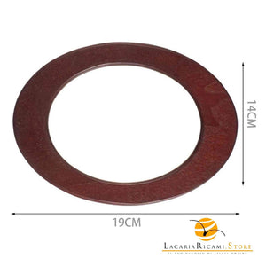 MANICI In Legno OVALE - 19x14 Cm - LacariaRicami.Store