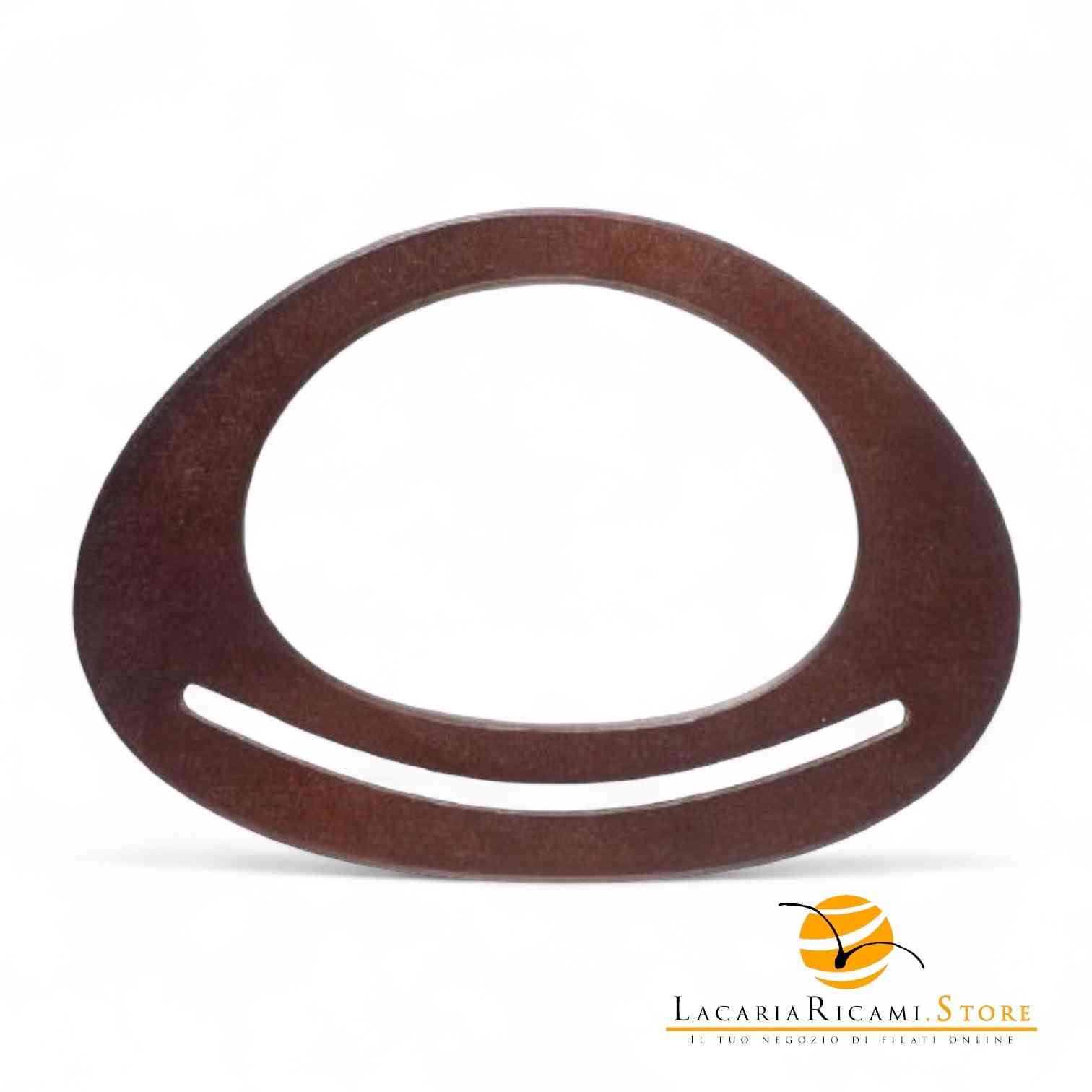 MANICI In Legno 19x14 Cm Per Borse MARRONE - LacariaRicami.Store