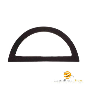 MANICI In Legno ARCO 20x10 Cm Per Borse - Colore: NERO - by LacariaRicami.Store