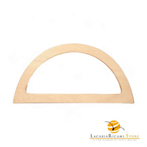MANICI In Legno ARCO 20x10 Cm Per Borse - Colore: PANNA - by LacariaRicami.Store