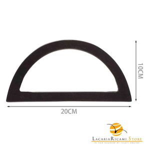 MANICI In Legno ARCO 20x10 Cm Per Borse - Colore: - by LacariaRicami.Store