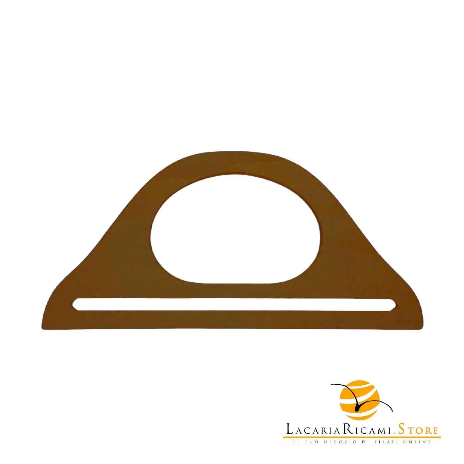 MANICI In Legno ARCO 25x11 Cm Per Borse - Colore: MARRONE - by LacariaRicami.Store