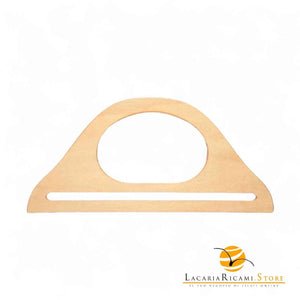 MANICI In Legno ARCO 25x11 Cm Per Borse - Colore: PANNA - by LacariaRicami.Store