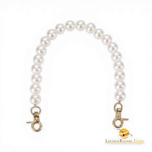 MANICO a Perle Con Moschettone 33cm - Colore: - by LacariaRicami.Store
