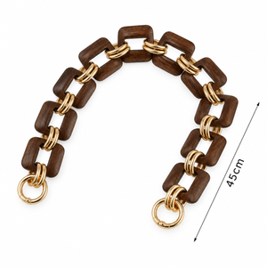 MANICO/CATENA per Borsa In Resina 40 Cm - Colore: 56572 - MARRONE LEGNO - by LacariaRicami.Store