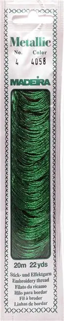 MADEIRA METALLIC N° 4 - Colore: 4058 - VERDE - by LacariaRicami.Store