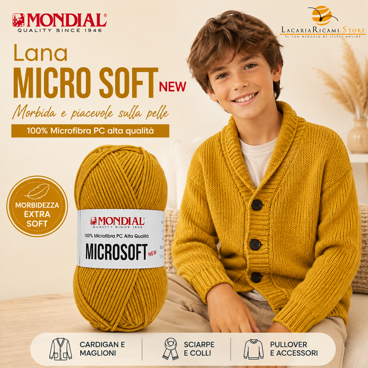 Lana MICRO SOFT NEW - MONDIAL - Colore: - by LacariaRicami.Store