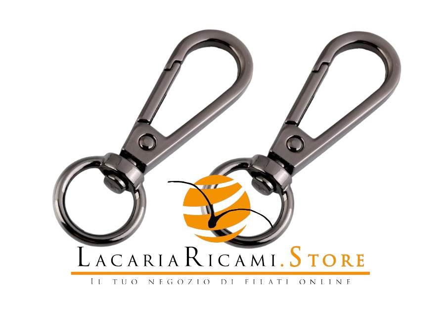 Moschettoni Anello Tondo Girevole - 45x17 mm - - LacariaRicami.Store