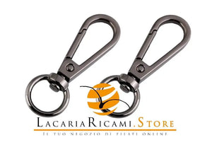 Moschettoni Anello Tondo Girevole - 45x17 mm - Colore: ANTRACITE - by LacariaRicami.Store