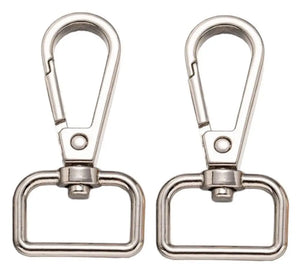 Moschettoni anello a D girevole - 47x32 mm - Colore: ARGENTO - by LacariaRicami.Store