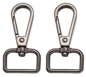 Moschettoni anello a D girevole - 47x32 mm - Colore: ANTRACITE - by LacariaRicami.Store