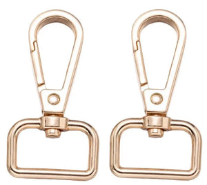 Moschettoni anello a D girevole - 47x32 mm - Colore: ORO - by LacariaRicami.Store