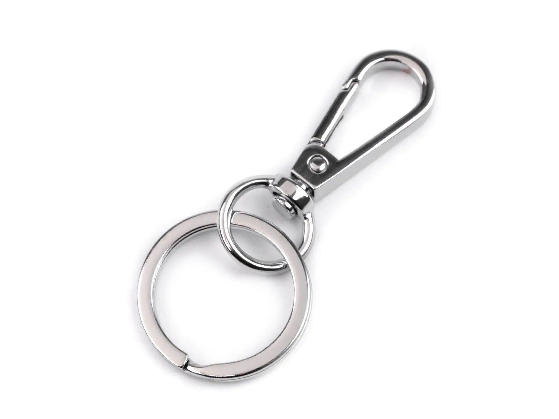 Moschettone a Scatto con Portachiavi 70x30mm - - LacariaRicami.Store