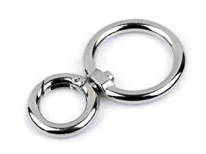 MOSCHETTONE Con Aggancio Tondo 25 mm - Colore: ARGENTO - by LacariaRicami.Store