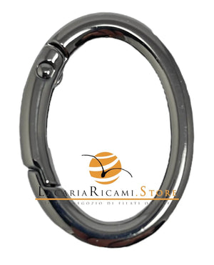 MOSCHETTONE OVALE 18X28 mm - Colore: ANTRACITE - by LacariaRicami.Store
