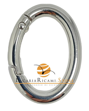 MOSCHETTONE OVALE 18X28 mm - Colore: ARGENTO - by LacariaRicami.Store