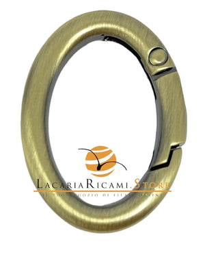 MOSCHETTONE OVALE 18X28 mm - Colore: BRONZO - by LacariaRicami.Store