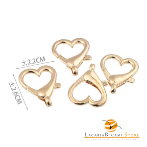 Moschettoni A Scatto - Colore: 845568 - (4pz) 26x22mm ORO - by LacariaRicami.Store