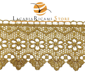 Macramé MERLETTO FIORELLINO 6,5 Cm - Colore: ORO - by LacariaRicami.Store