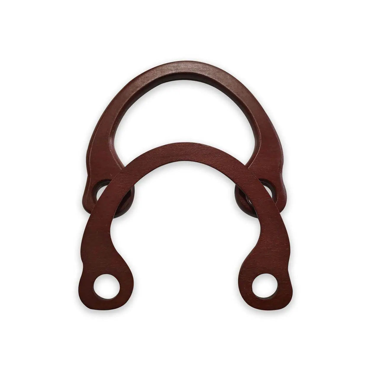 MANICI IN LEGNO MEZZALUNA 17x14 Cm - - LacariaRicami.Store