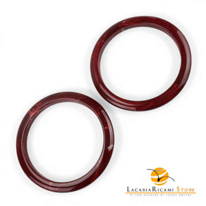 Manici In Plastica Vintage Per Borse - MAF Accessories - Colore: BORDEAUX - by LacariaRicami.Store