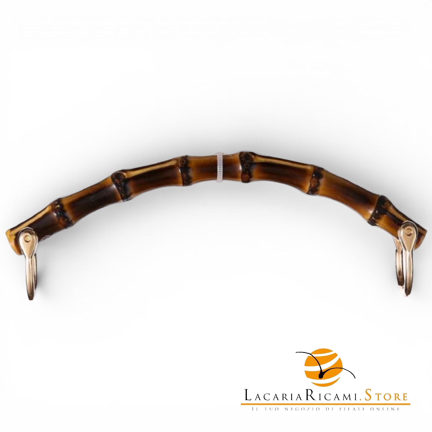 MANICO In Bamboo ad Anello 16 CM - Colore: Aggancio ARGENTO - by LacariaRicami.Store