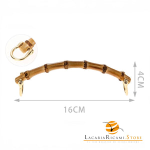 MANICO In Bamboo ad Anello 16 CM - Colore: Aggancio ORO - by LacariaRicami.Store
