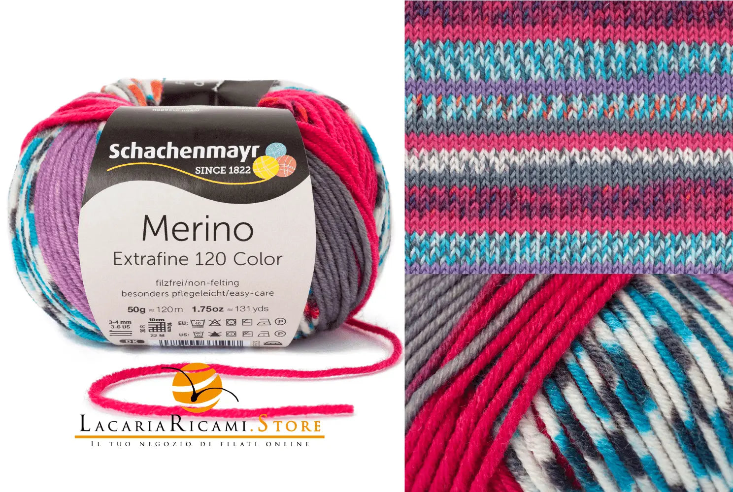 Lana MERINO EXTRAFINE COLOR 120 - Schachenmayr - - LacariaRicami.Store
