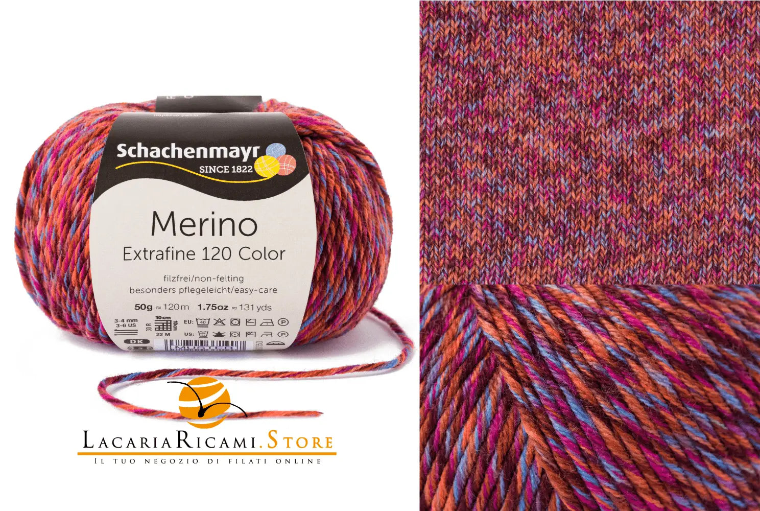 Lana MERINO EXTRAFINE COLOR 120 - Schachenmayr - - LacariaRicami.Store