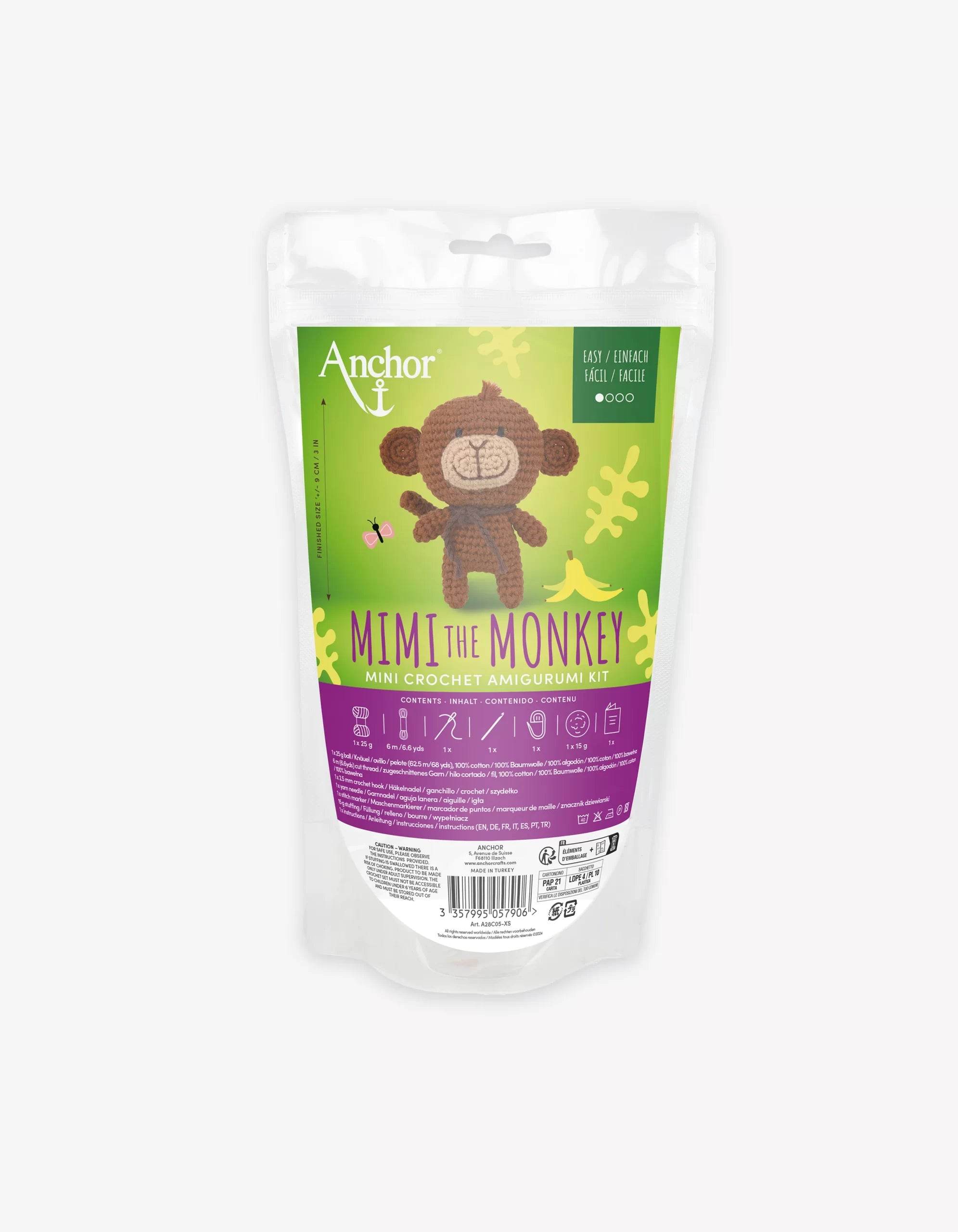 Mini Kit Amigurumi Mimi The Monkey - Anchor - - LacariaRicami.Store