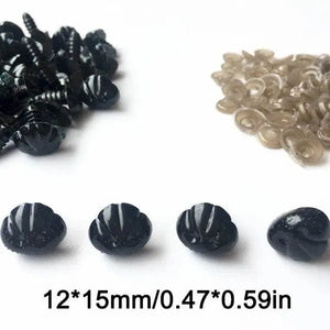 NASI di Sicurezza PER AMIGURUMI - Colore: CANE NERO 12X15mm - by LacariaRicami.Store