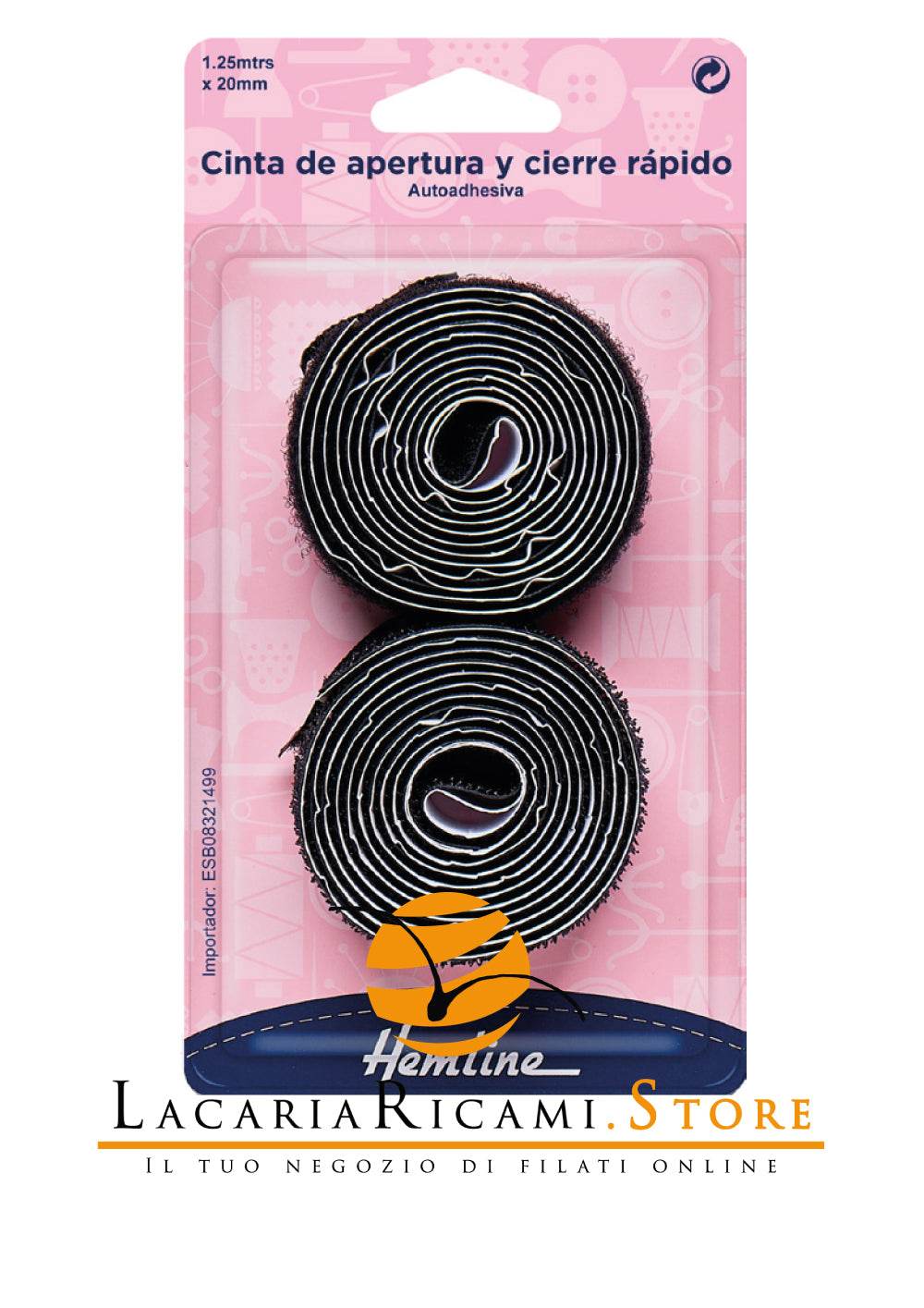 NASTRO a Strappo Autoadesivo 1,25 metri x 20 mm - Hemline - - LacariaRicami.Store