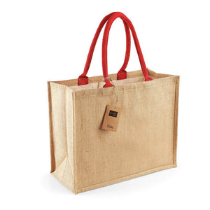 BORSA Juta - Westford Mill - Colore: WM407 - 33X42X19 MANICO = 55 Cm - JUTA MANICI ROSSO CORALLO - by LacariaRicami.Store