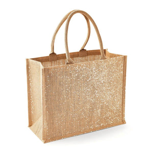 BORSA Juta - Westford Mill - Colore: WM437 - 33X42X19 MANICO = 55 Cm - JUTA LAMINATA NAT. ORO - by LacariaRicami.Store