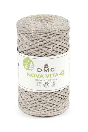 Cordino NOVA VITA 04 METALLIC - DMC 311 - BEIGE - LacariaRicami.Store