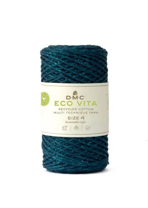 Cordino NOVA VITA 04 METALLIC - DMC - Colore: 084 - BLU NOTTE - by LacariaRicami.Store