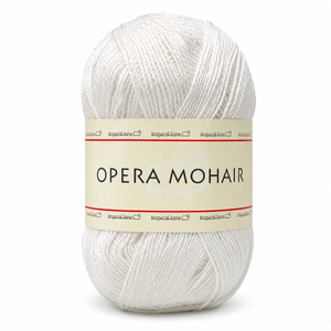 LANA Opera Mohair - Tropical Lane - Colore: 211 - BIANCO LUREX BIANCO - by LacariaRicami.Store