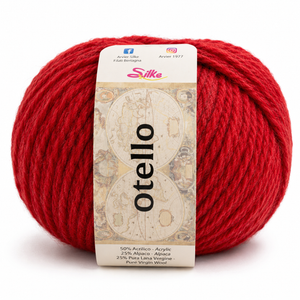 Lana Otello - Silke - Colore: 82 - ROSSO - by LacariaRicami.Store