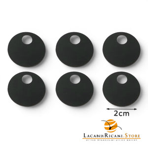 PAILLETTES Tonde Grandi Lisce 20 mm - Colore: 46696 - NERO MADREPERLA - by LacariaRicami.Store