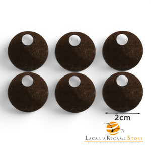 PAILLETTES Tonde Grandi Lisce 20 mm - Colore: 47112 - MARRONE MADREPERLA - by LacariaRicami.Store