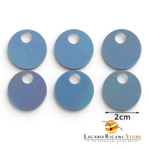 PAILLETTES Tonde Grandi Lisce 20 mm - Colore: 52710 - TIFFANY MADREPERLA - by LacariaRicami.Store
