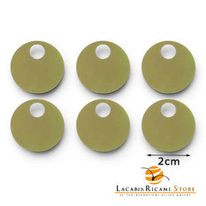 PAILLETTES Tonde Grandi Lisce 20 mm - Colore: 52758 - VERDINO MADREPERLA - by LacariaRicami.Store