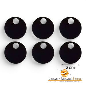PAILLETTES Tonde Grandi Lisce 20 mm - Colore: 52765 - NERO ARCOBALENO MADREPERLA - by LacariaRicami.Store
