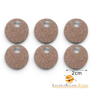 PAILLETTES Tonde Grandi Lisce 20 mm - Colore: 53564- ROSA ANTICO GLITTER - by LacariaRicami.Store