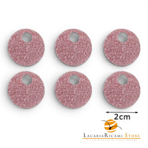 PAILLETTES Tonde Grandi Lisce 20 mm - Colore: 53663 - ROSA GLITTER - by LacariaRicami.Store