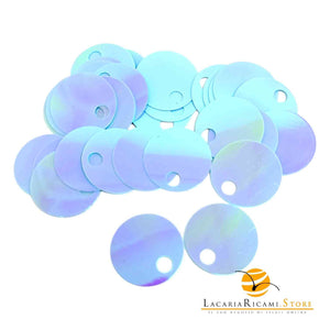 PAILLETTES Tonde Grandi Lisce 25 mm 18 - BOREALE LILLA - LacariaRicami.Store